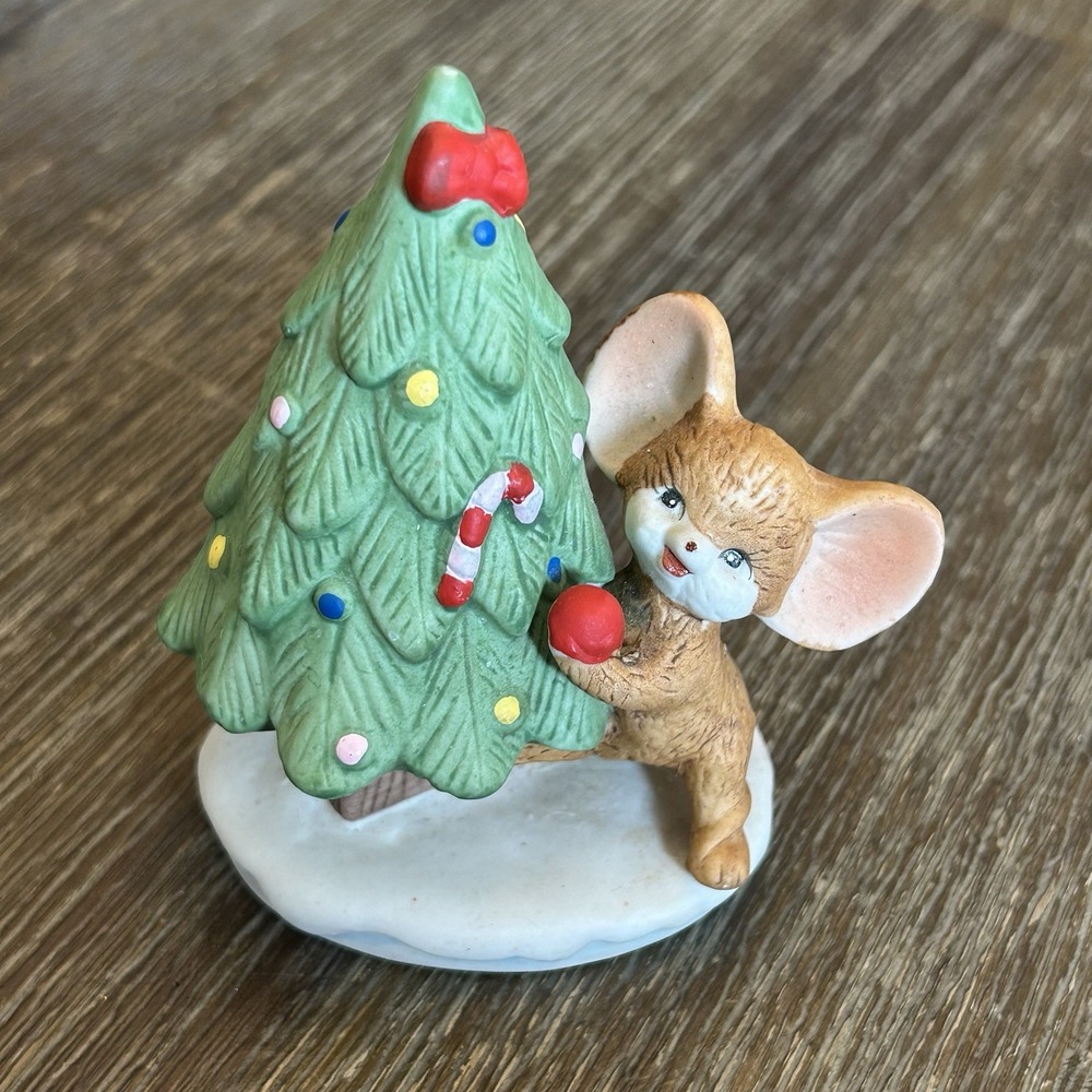 HOMCO 8905 Christmas Mouse Decorating Tree Figurine Home Interiors Taiwan - Picture 5 of 7